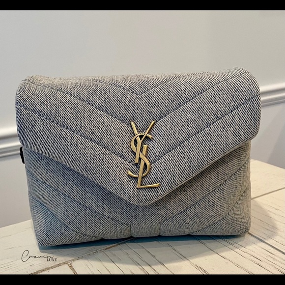 ❌❌SOLD❌❌ New Saint Laurent Denim Toy LouLou - Picture 2 of 11